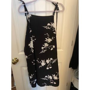 Black and white floral dress